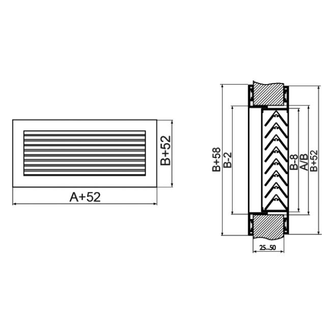 АП-450х200 решетка переточная дверная