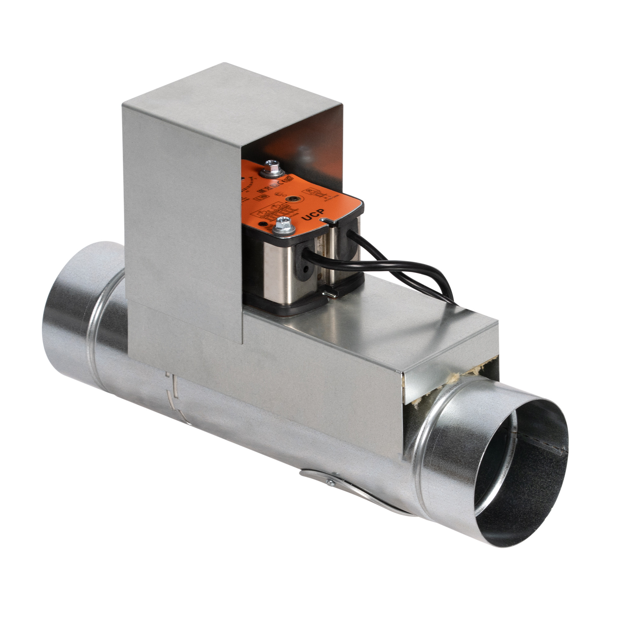 Клапан противопожарный SHUFT SHFDO-60-O-d125-MB24-0-0-Kk-0, Ø125 мм, EI 60